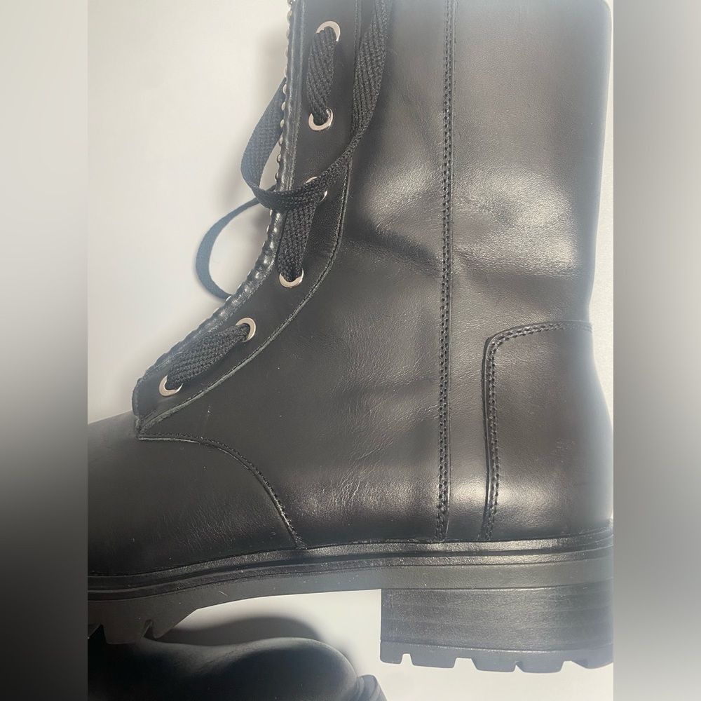 Zara Women's Ankle Booties Leather Studded Size 9.5 - Picture 4 of 7